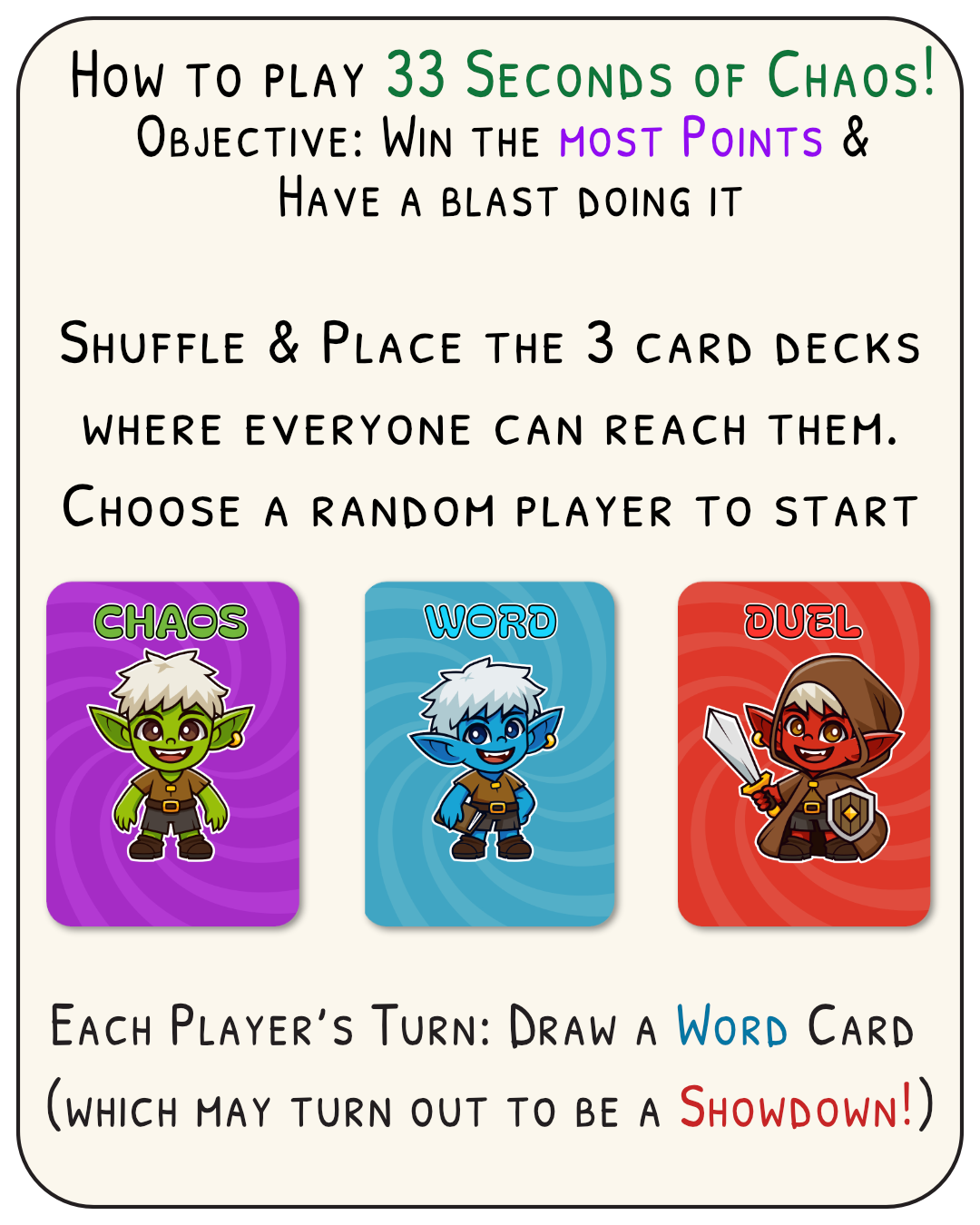 How to play: visual instructions, step 1 of 7